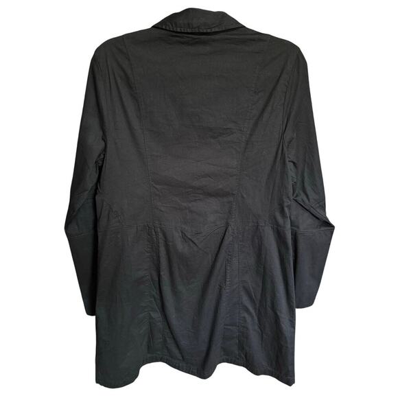 Free People NWT Thea Button Front Dress A Line Collared Shirt Mini Black Size XL - Picture 9 of 13